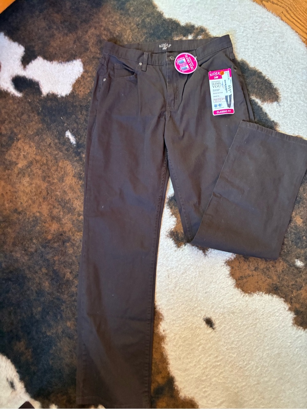 Riders by Lee Women's Dark Brown Straight Leg Pants